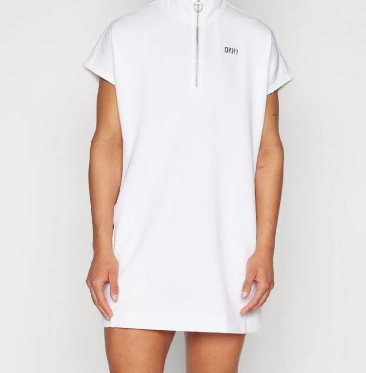 [S] DKNY WHITE MINI STUD LOGO SNEAKER DRESS, DP5D4895-WHT FINAL SALE (SD1292)
