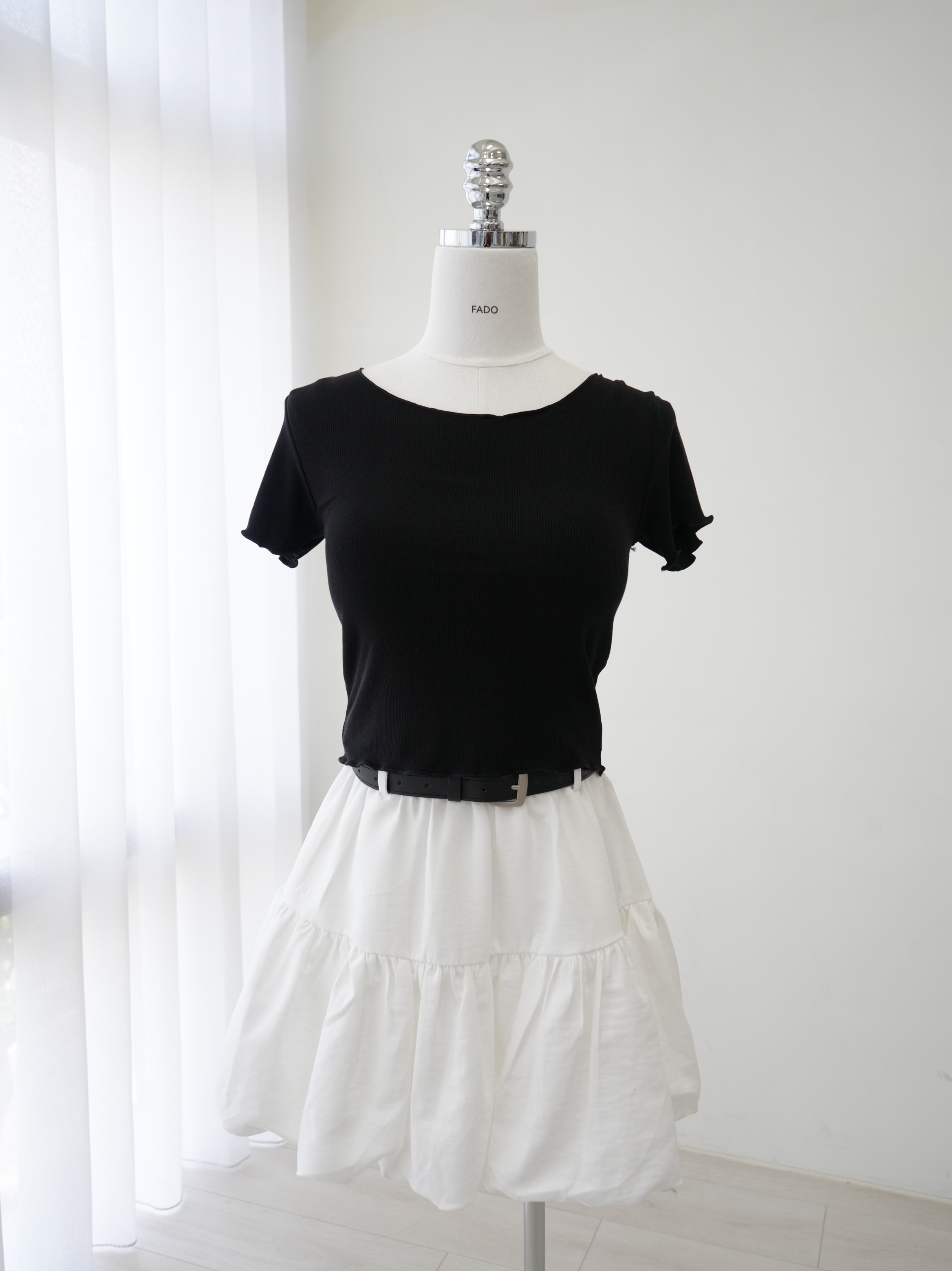法朵Fado shop｜木耳捲邊Tee (有胸墊) 021B060 六色