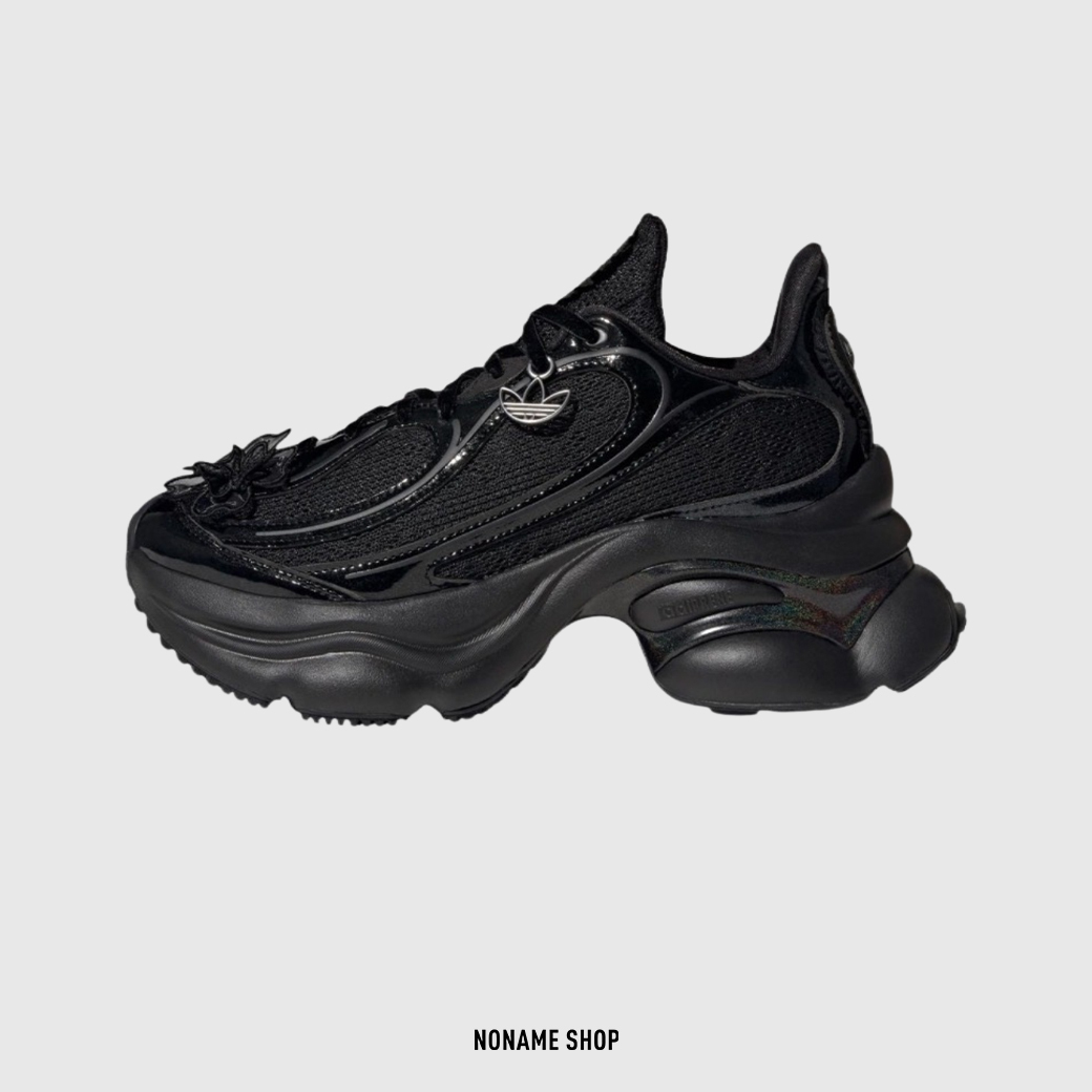 ADIDAS ORIGINALS OZVENUZ 增高 花朵 老爹鞋 小巴黎世家 全黑 (女款)