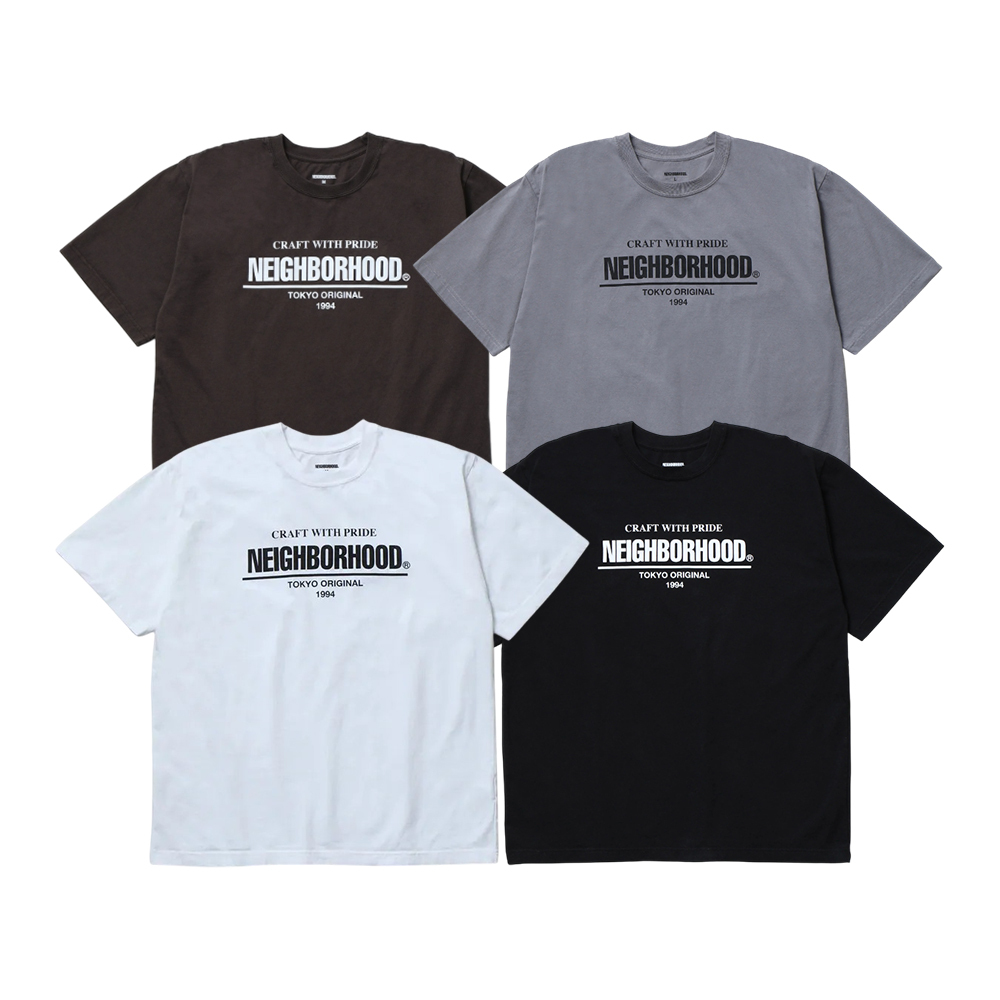 Neighborhood Nh Tee SS-1 黑 / 深棕 / 灰 / 白 正面Logo 短袖 252PCNH-ST01