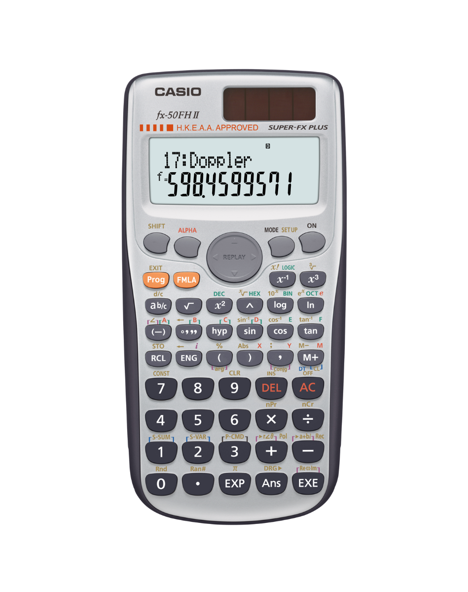 CASIO FX‑50FHII 科學函數計數機｜406 功能｜HKEAA 考試認可