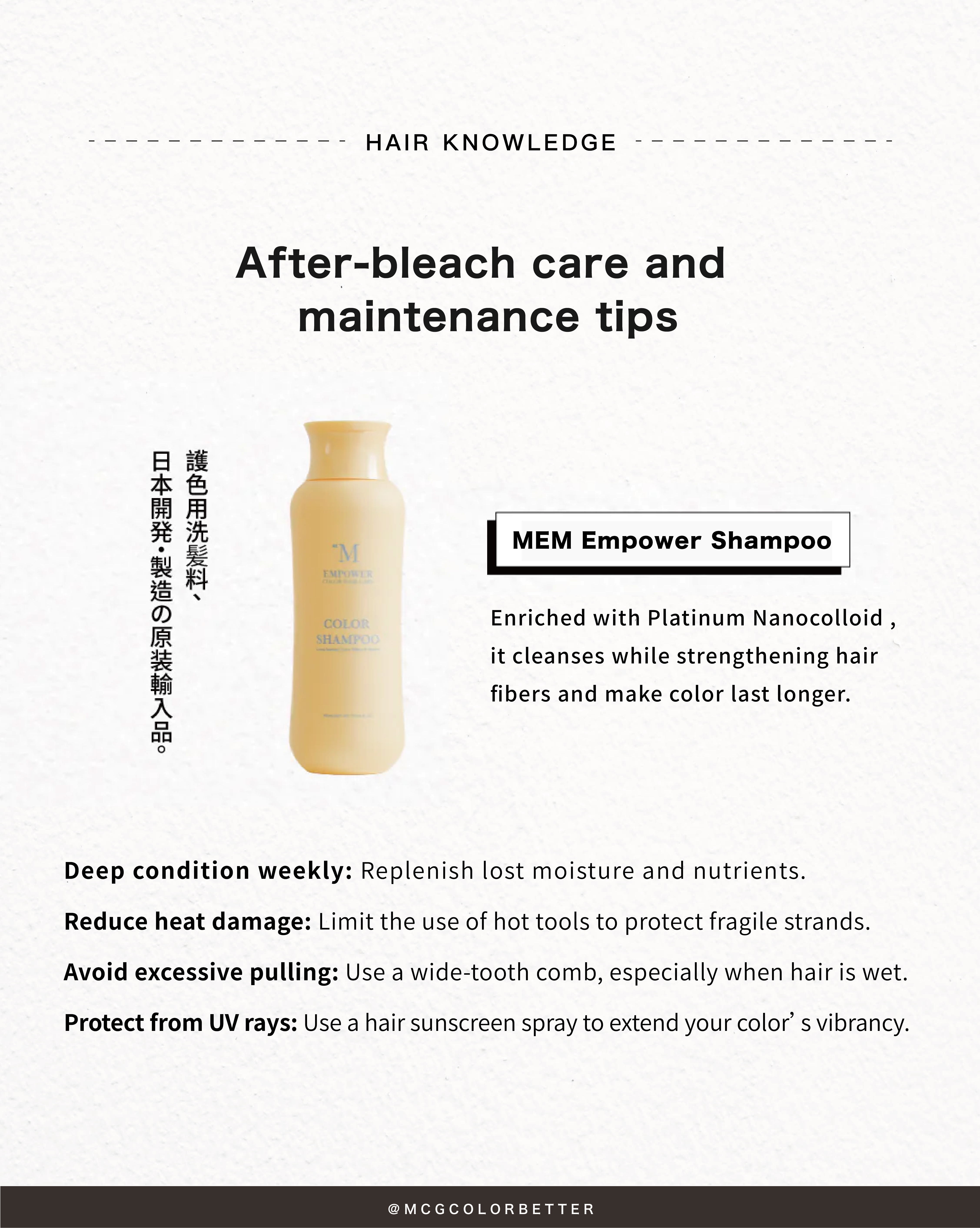 After-bleach care and maintenance tips