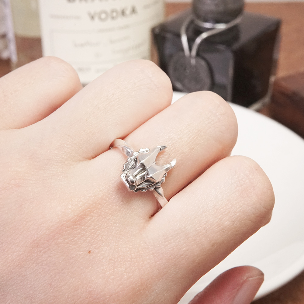 祥龍獻瑞 寬版方扭戒 925純銀戒指