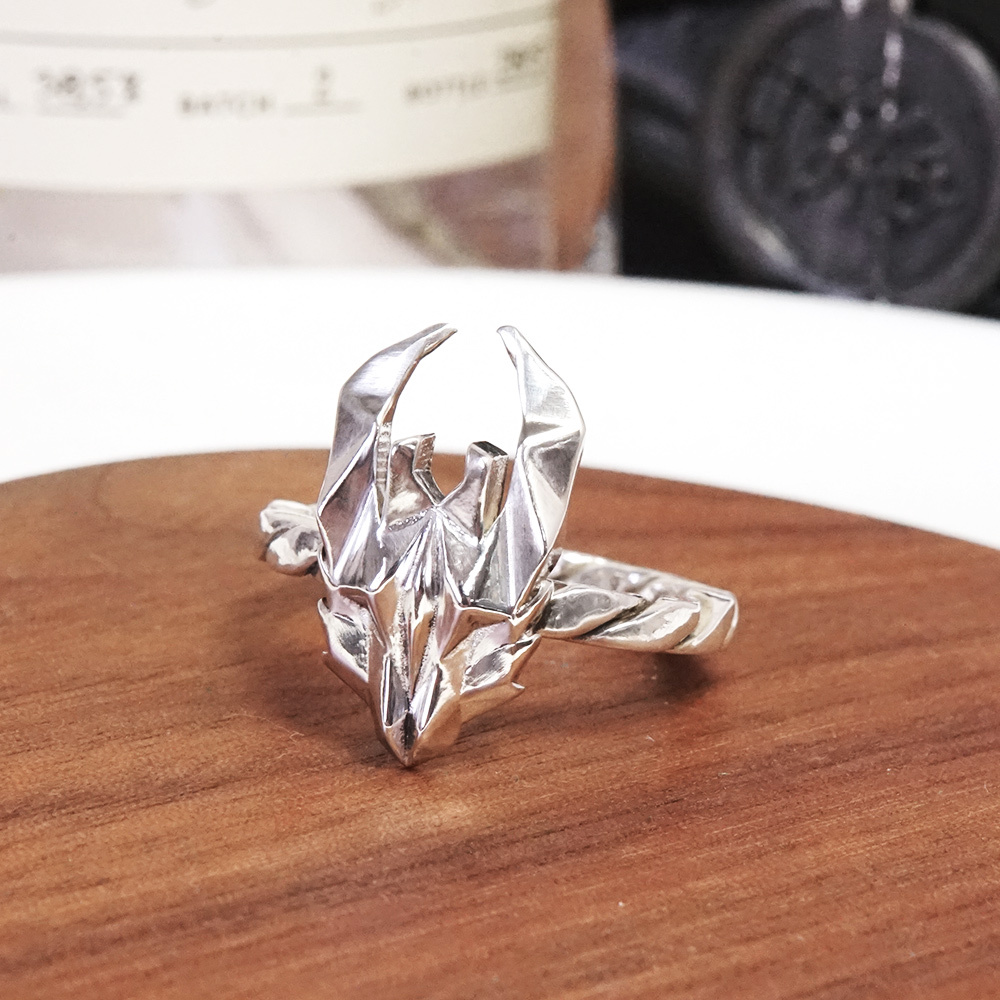 幾何龍 方晶格戒指 925純銀戒指