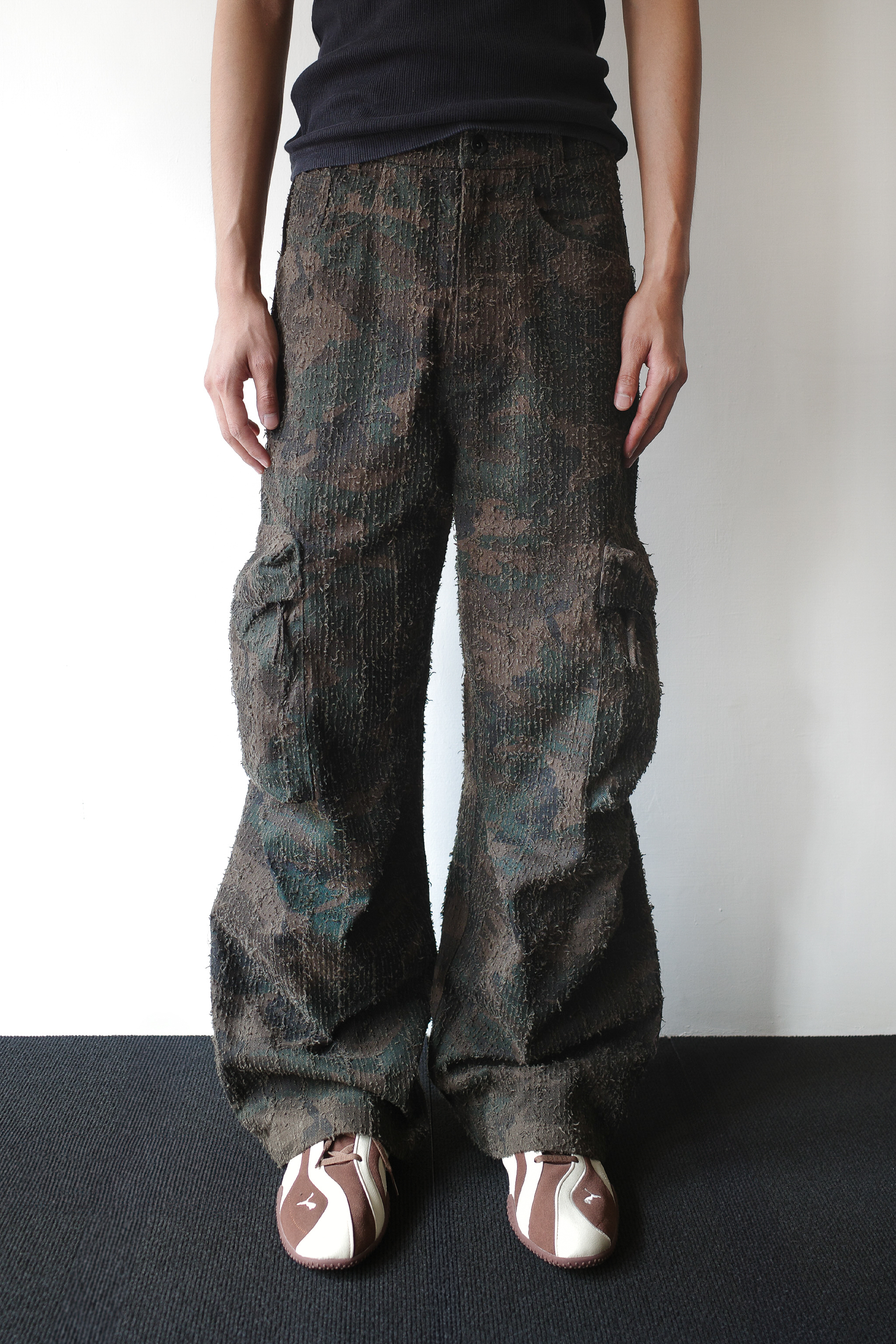 Anonymous Talking｜F25-P07 – Camo Cargo Pants (Grey)