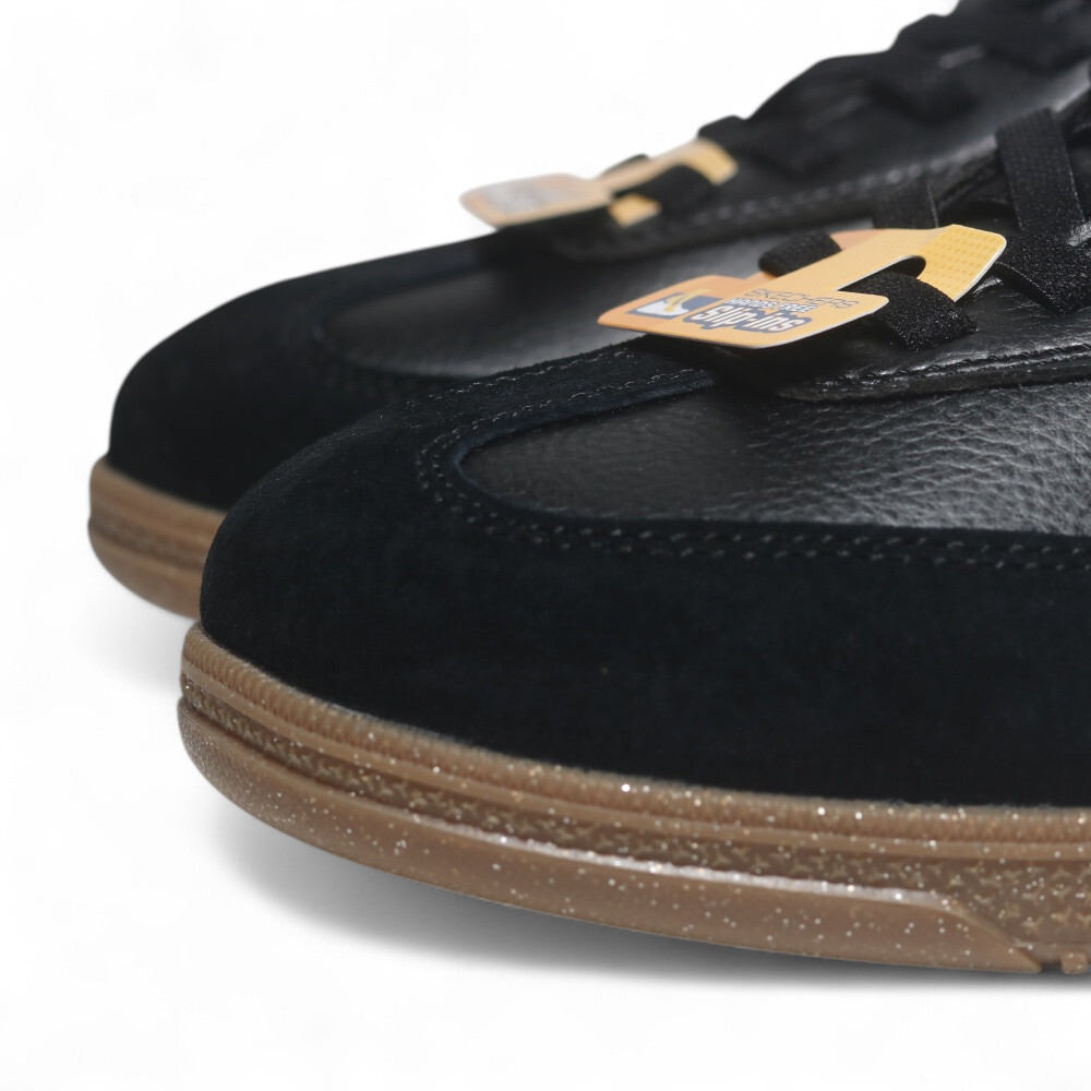 SKECHERS 休閒鞋 HOTSHOT 黑 寬楦 瞬穿 免鞋帶 德訓鞋 女 185322WBKW