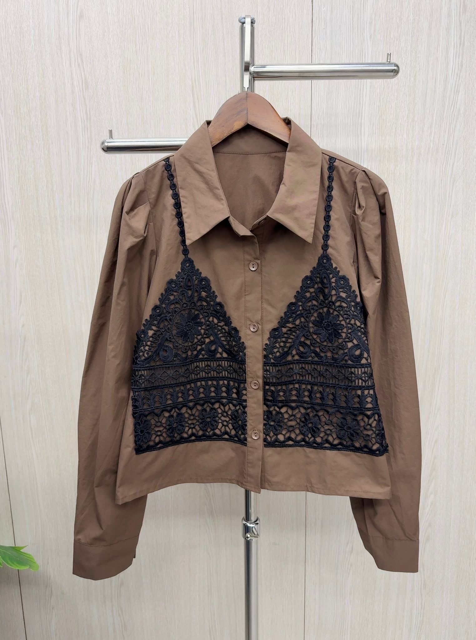 韓國型格拼Lace top~123AQ