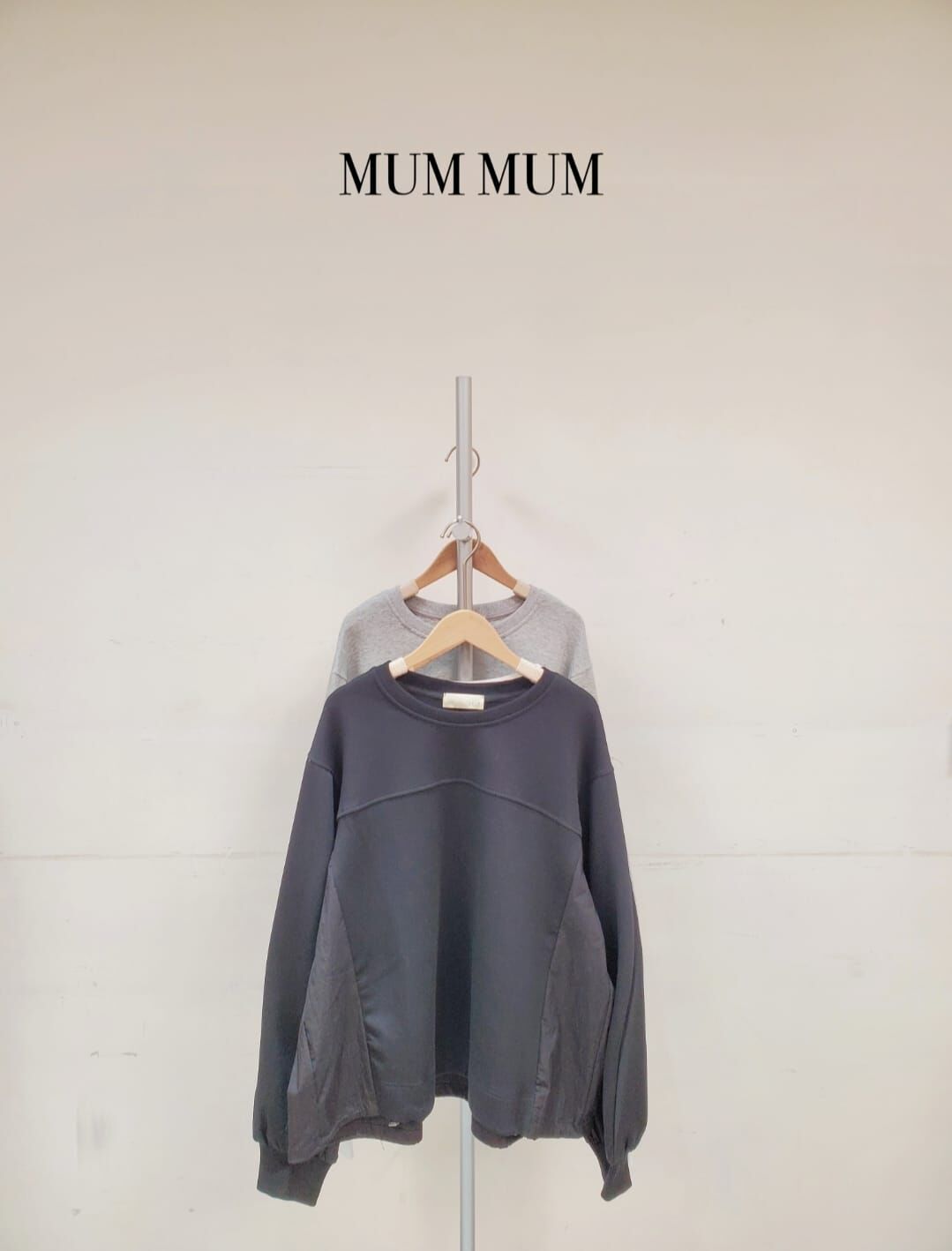 0212657a／兩布料寬鬆長袖 48/48/26