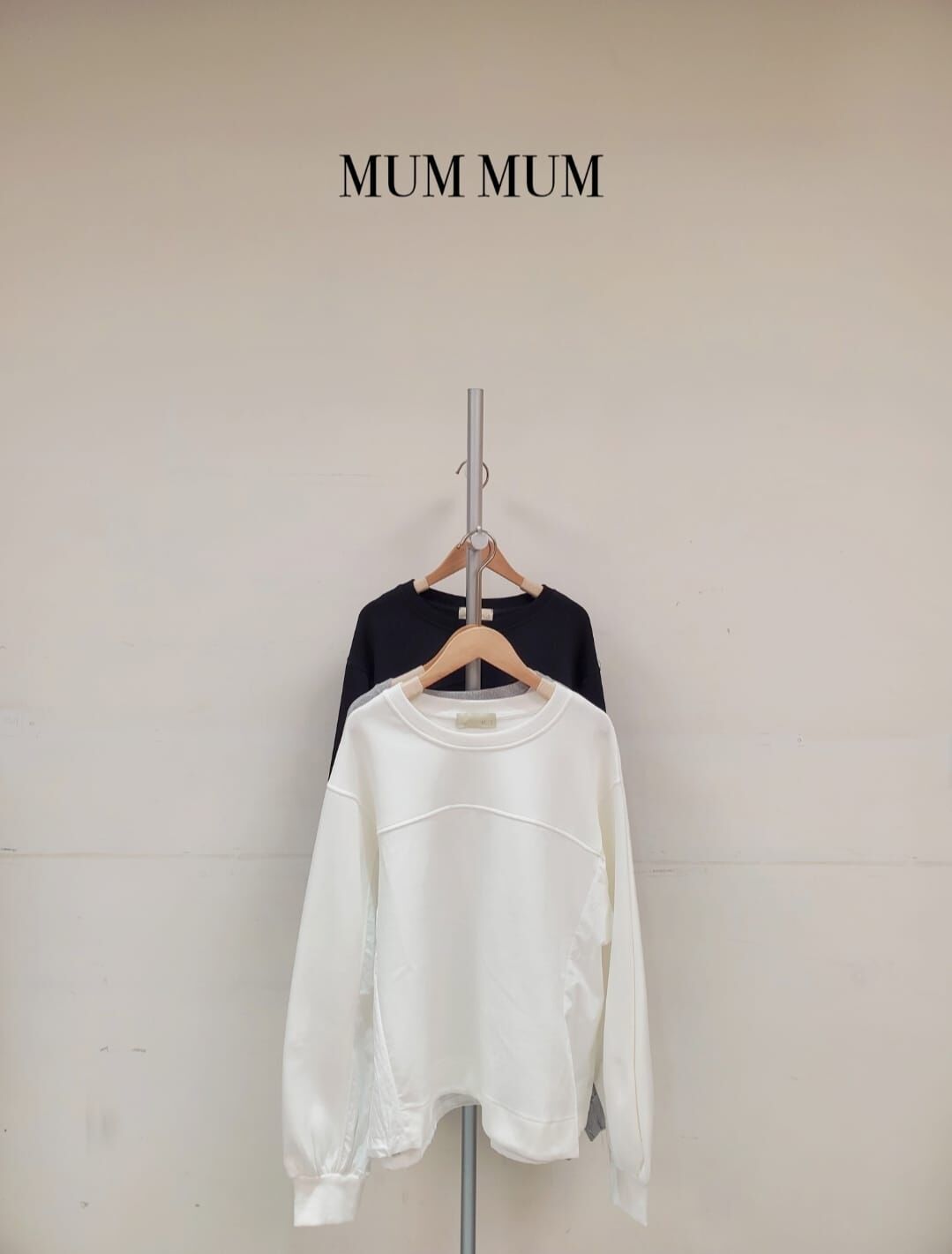 0212657a／兩布料寬鬆長袖 48/48/26