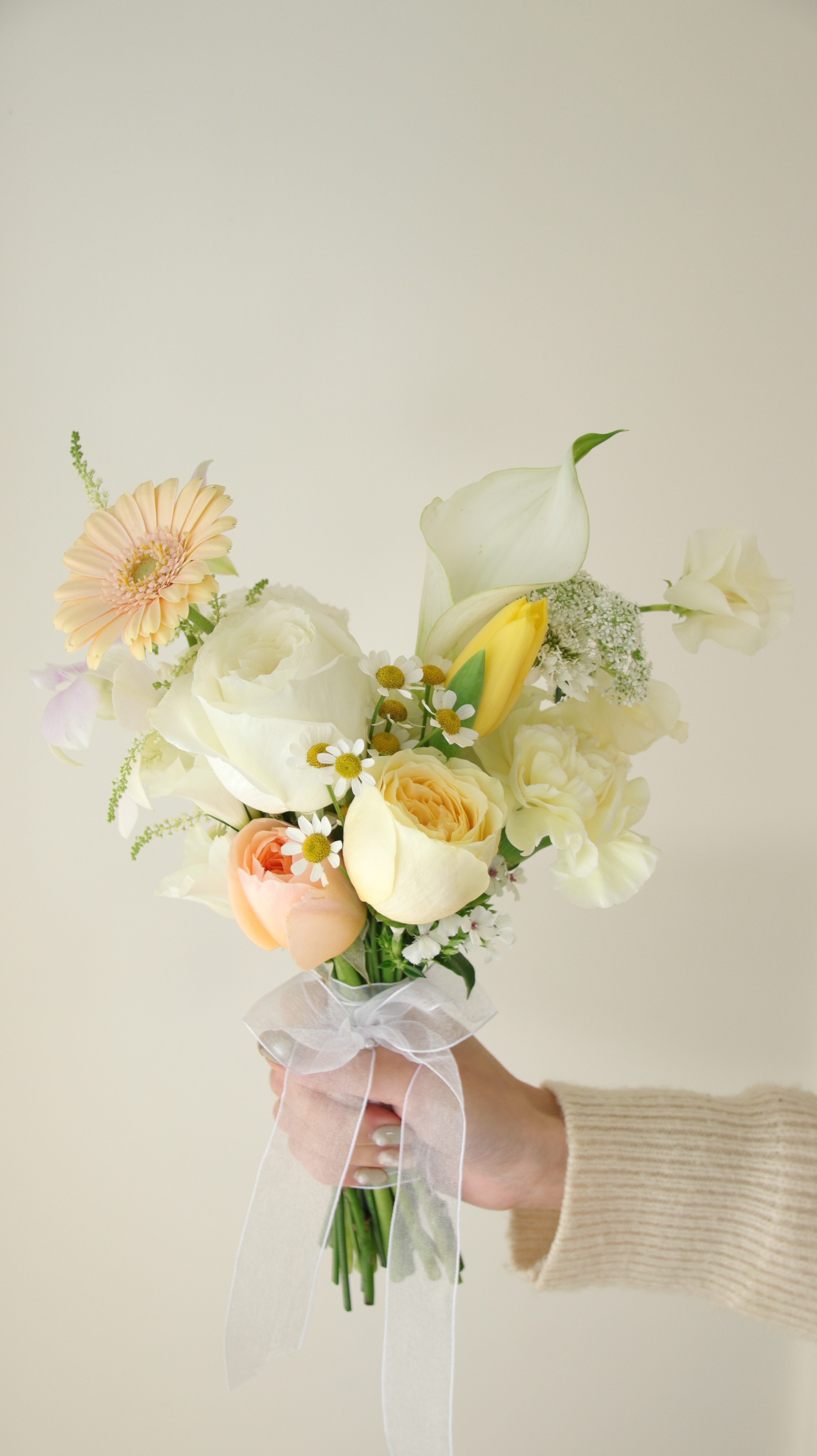 Wedding bouquet - 晨曦誓言 白黃色系登記捧花