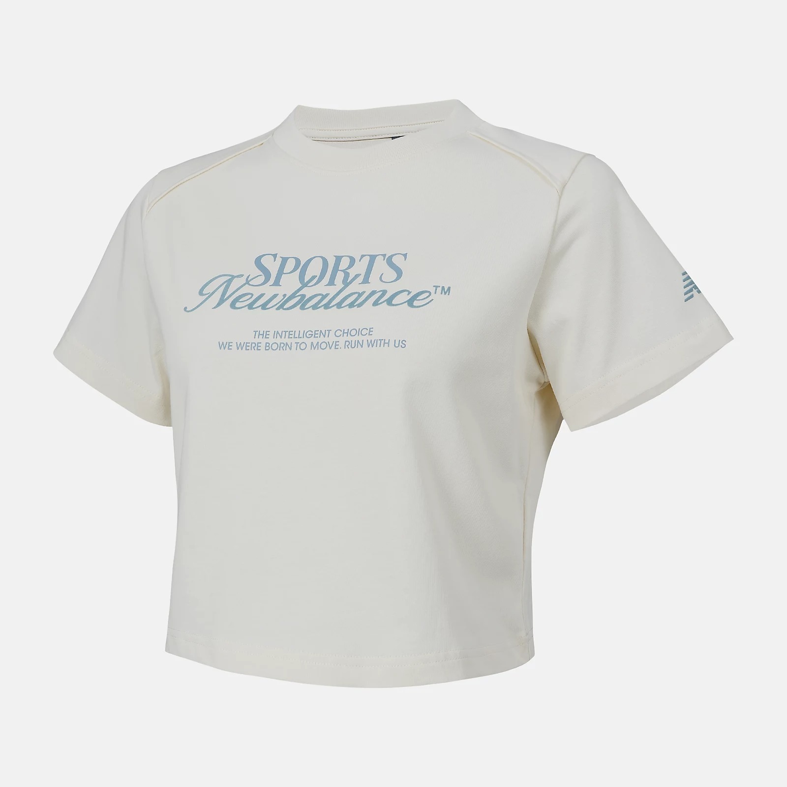 NEW BALANCE 短T SDS 米黃 短版 上衣 女 AWT53305PEF