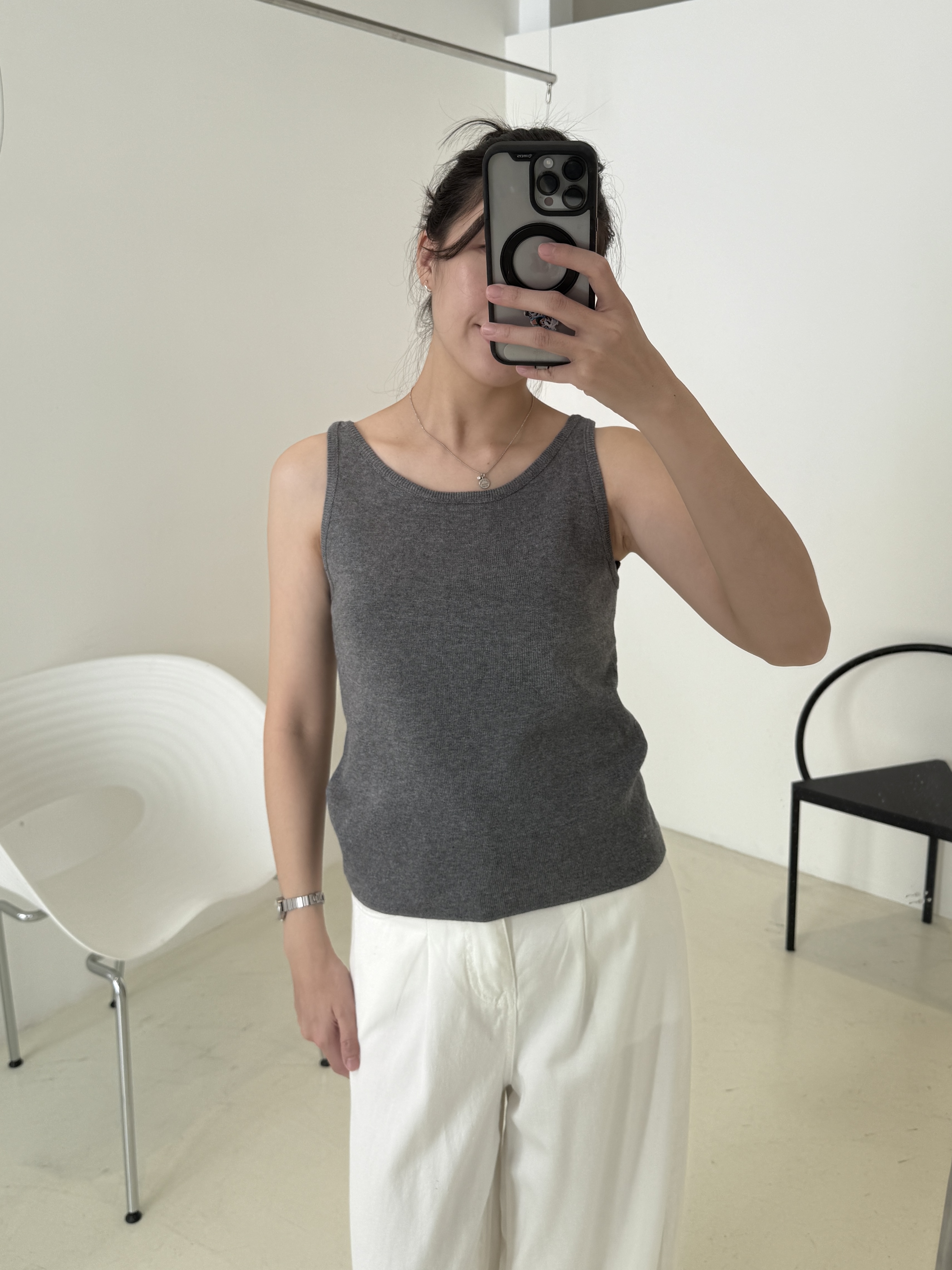 微削肩針織背心*3色