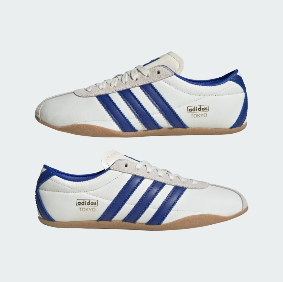 【 adidas TOKYO W 復古運動鞋款 - 白x藍 】