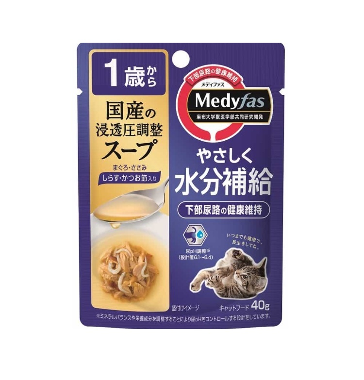 Medyfas 1歲起 尿路健康 雞肉鰹魚吞拿魚白飯魚湯包 40g