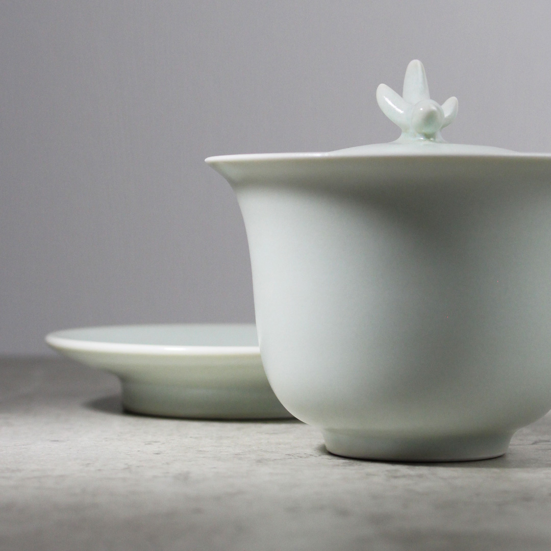 青綿龍角三才蓋碗Y002G