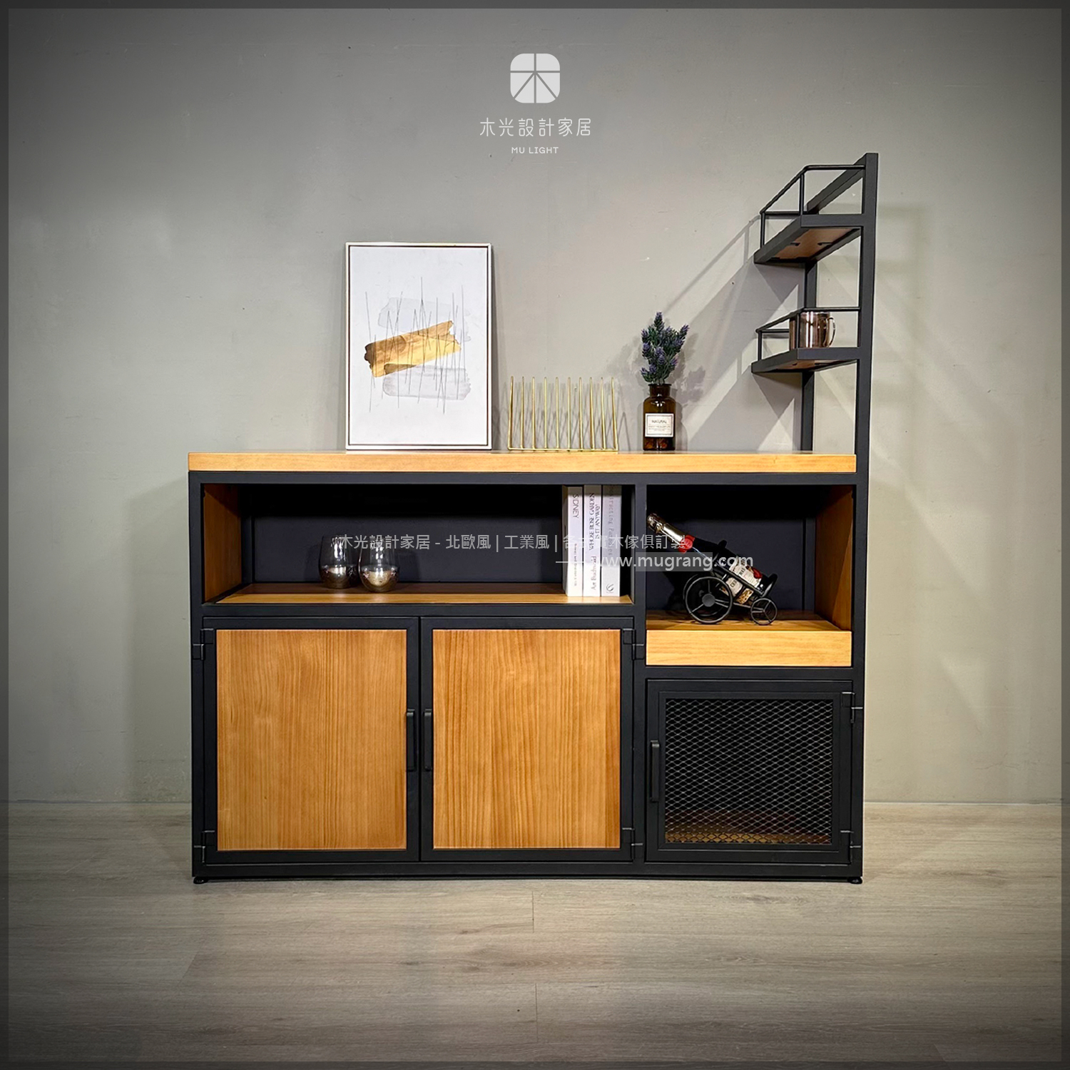 台灣製 - LOFT實木開門抽屜收納中島吧檯兩用櫃(桌) |可訂製