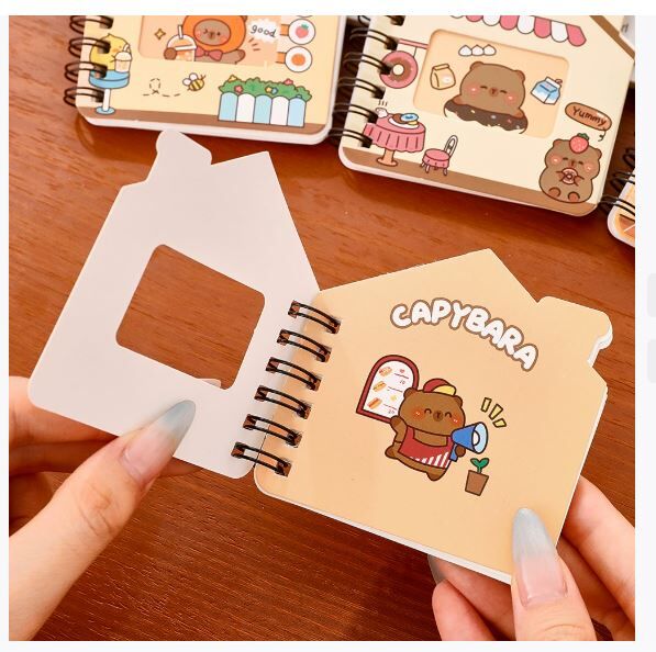 卡皮巴拉可爱水豚开窗 线圈本 随机