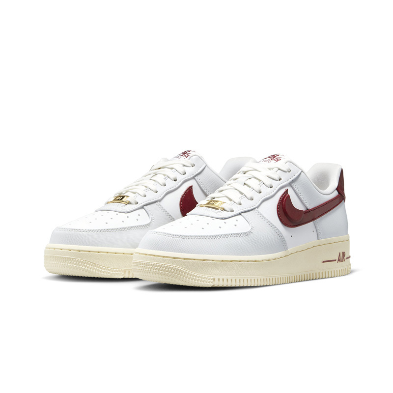 Nike Air Force 1 Low Just Do It 白紅 金幣奶油底 女鞋 DV7584-001 [海外代購]