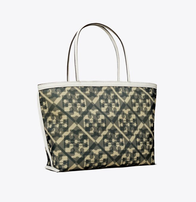 [S] TORY BURCH BLACK PRISMATIC T MONOGRAM, 161766-001 (STB713)