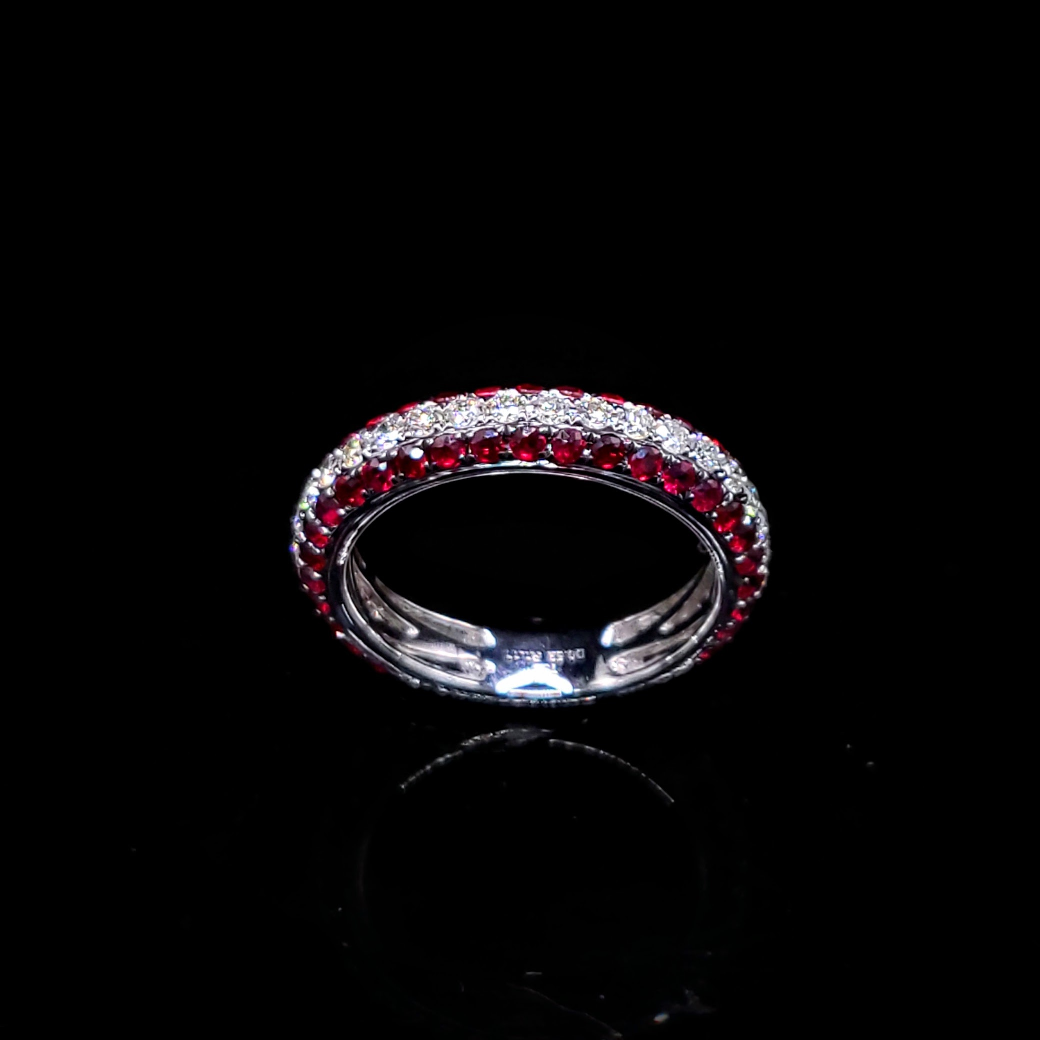 18K White Gold 1.11ct Ruby and Diamond Ring