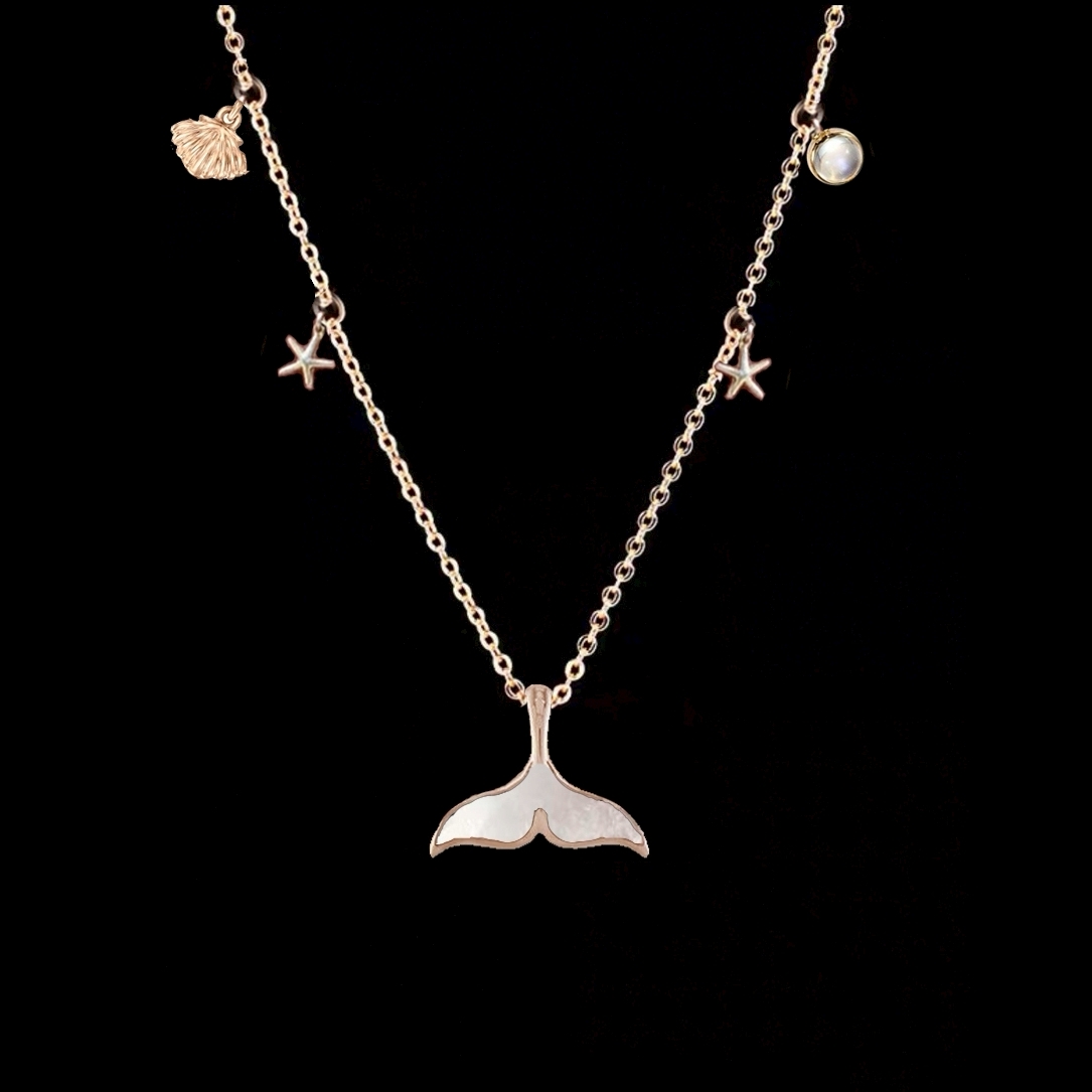 【訂製】人魚尾珍珠母貝14K項鍊
