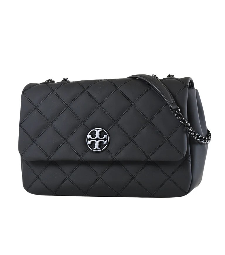 [S] TORY BURCH BLACK WILLA MATTE SHOULDER BAG, 149681-001 (STB707)