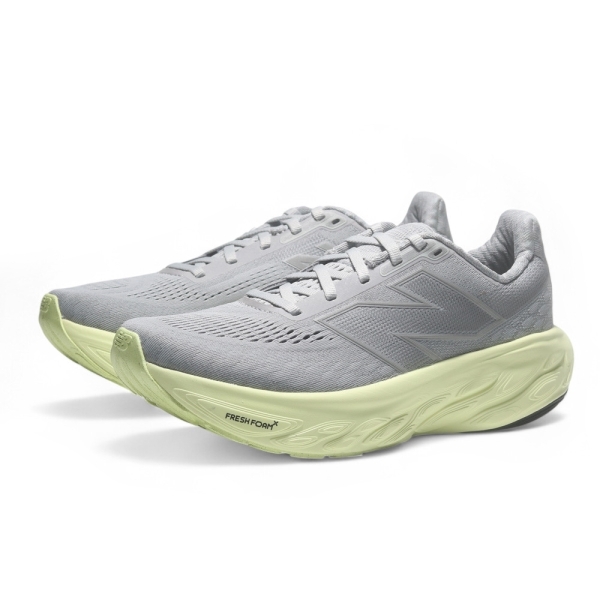 NEW BALANCE 慢跑鞋 NB1080 V14 灰 螢光綠 D楦 運動 女 W1080R14