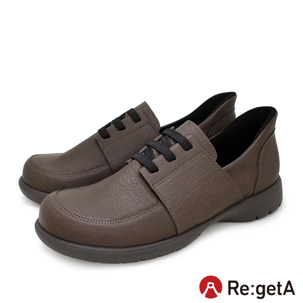 大阪樂步健康鞋 Re:getA-sutton套入式紳士鞋 R403M(CHA-炭灰色)