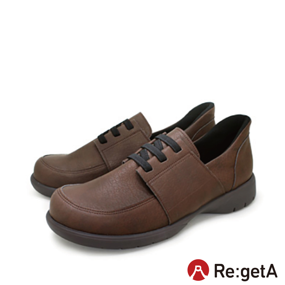 大阪樂步健康鞋 Re:getA-sutton套入式紳士鞋 R403M(DBR-咖啡色)