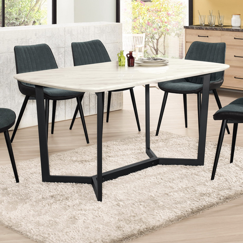 雷夫格5尺工業風石面餐桌