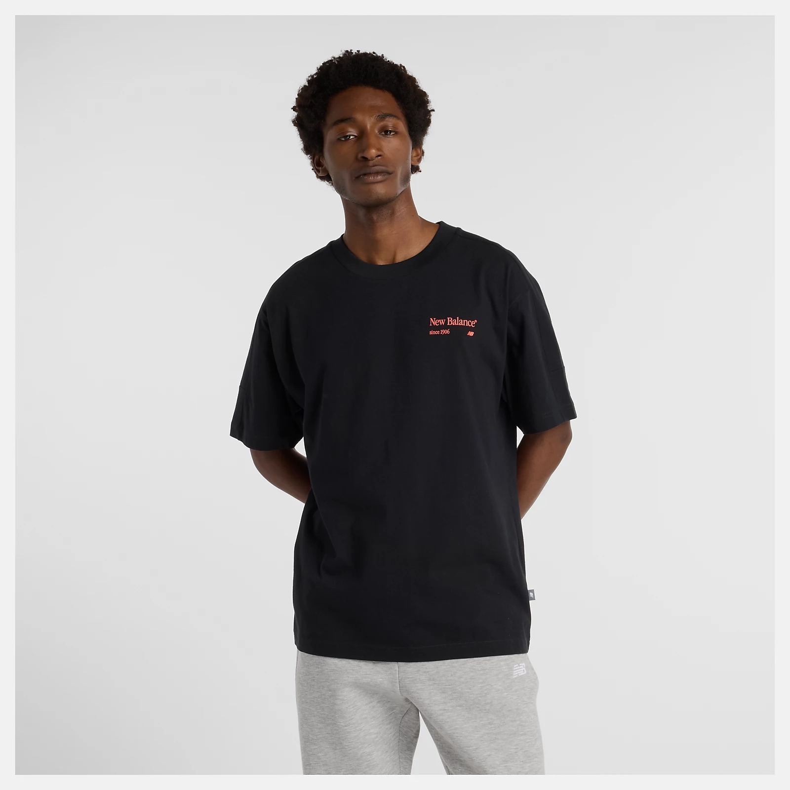 NEW BALANCE 短T NB 黑色 棉質 短袖 上衣 男 MT53501BK