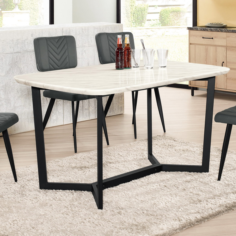 雷夫格4.7尺工業風石面餐桌