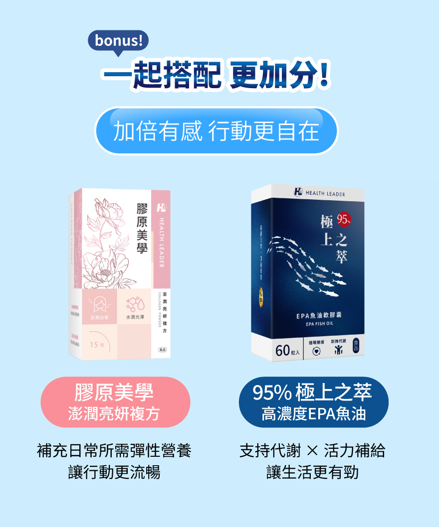 關節保健品搭配魚油、膠原蛋白更有效