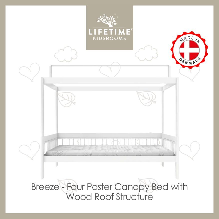 Lifetime Four poster bed with fabric roof Breeze