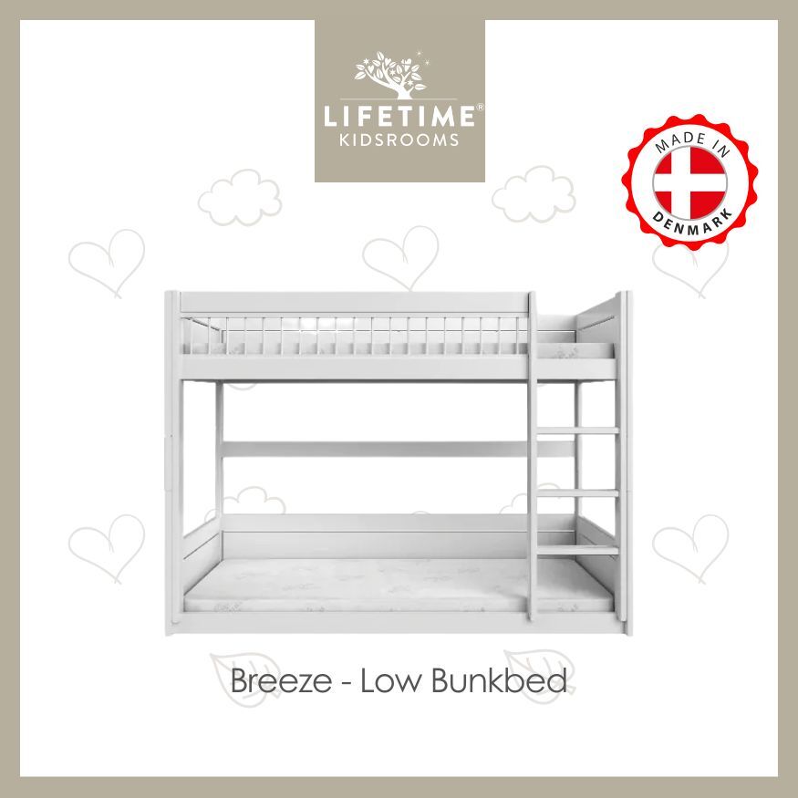 Lifetime Low bunkbed with straight ladder - Breeze