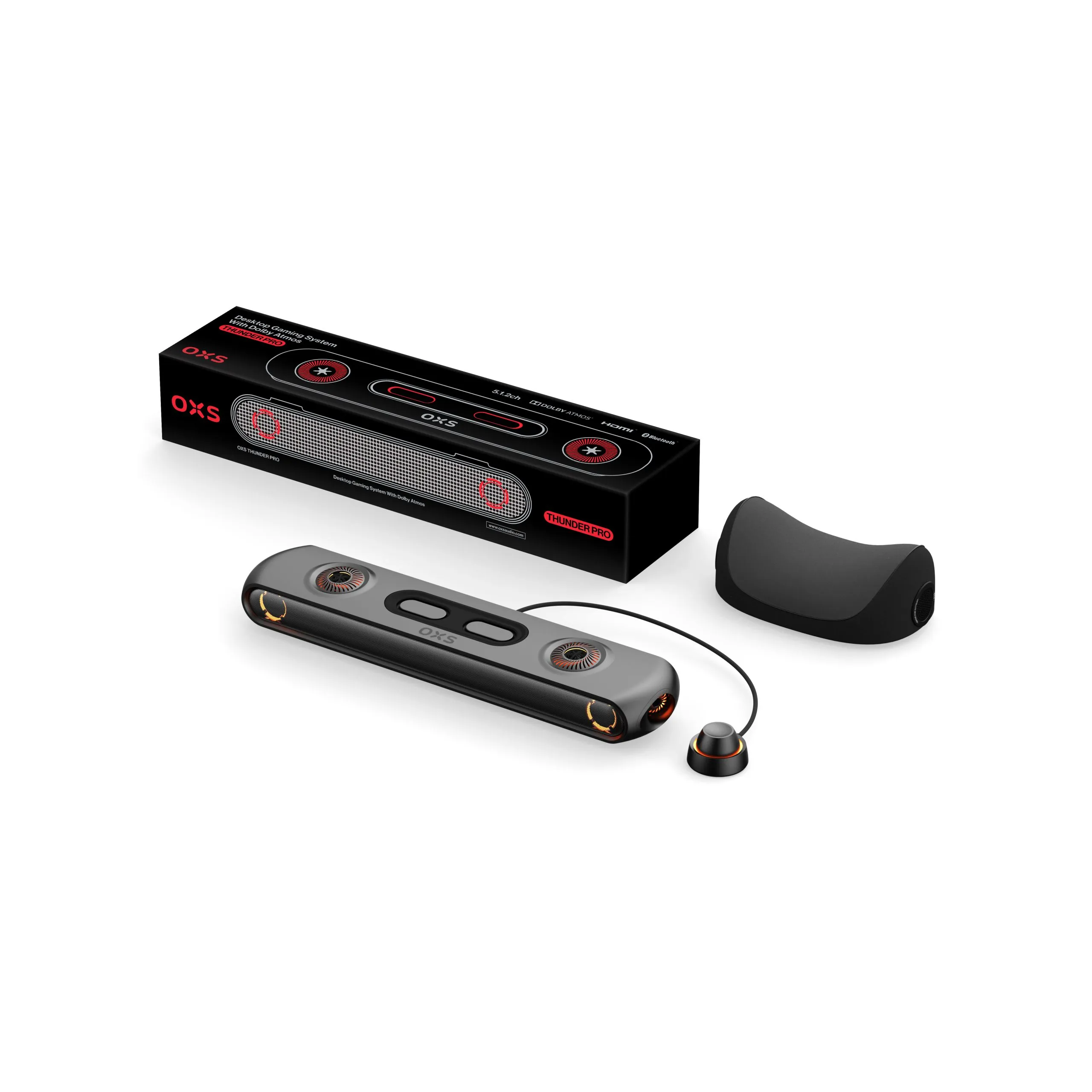 OXS Thunder Pro+ Dolby Atmos® 7.1.2 桌面式 Soundbar 配頸枕喇叭