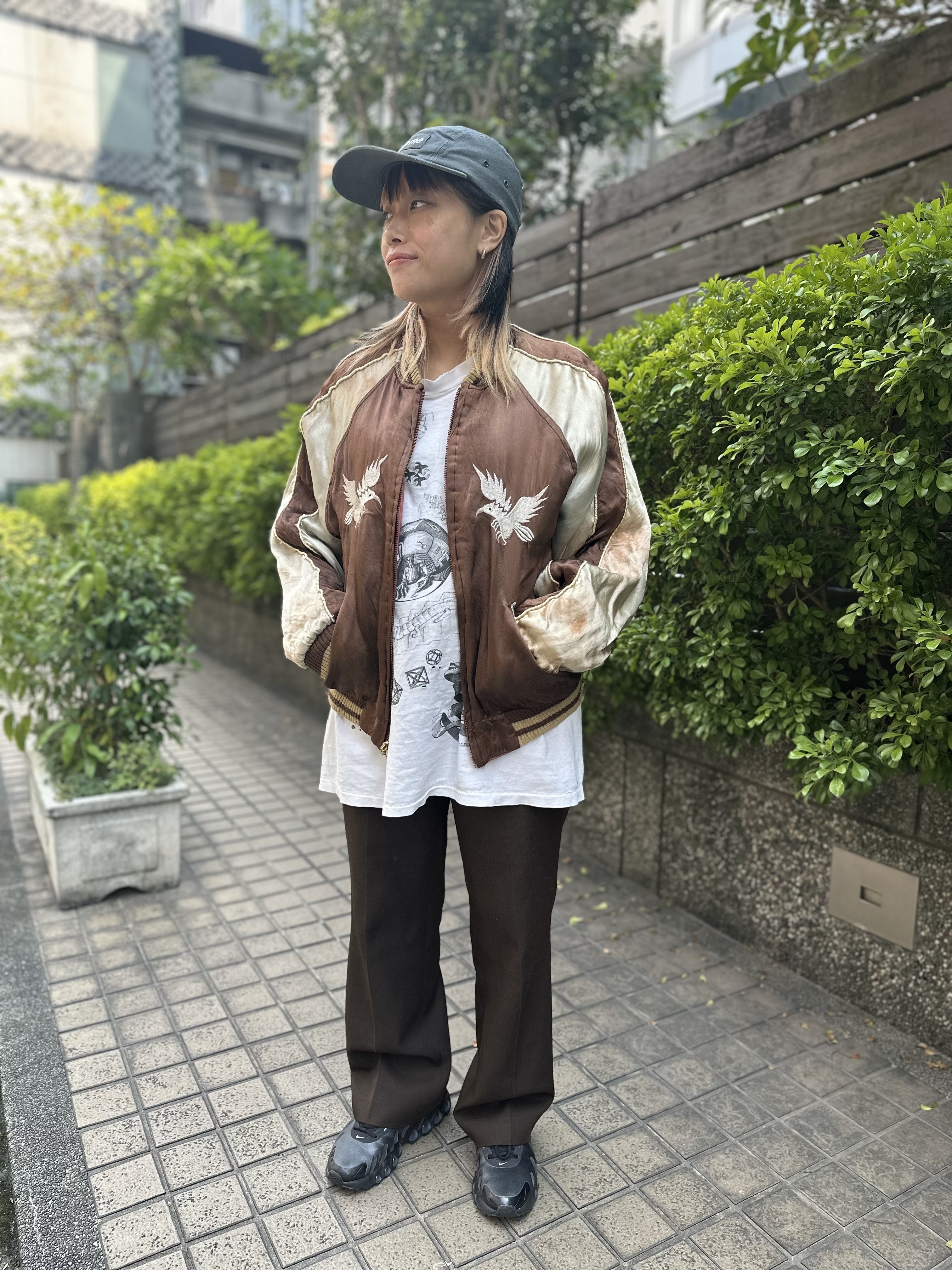 90s HOUSTON Reversible Souvenir Jacket ※Hard Worn