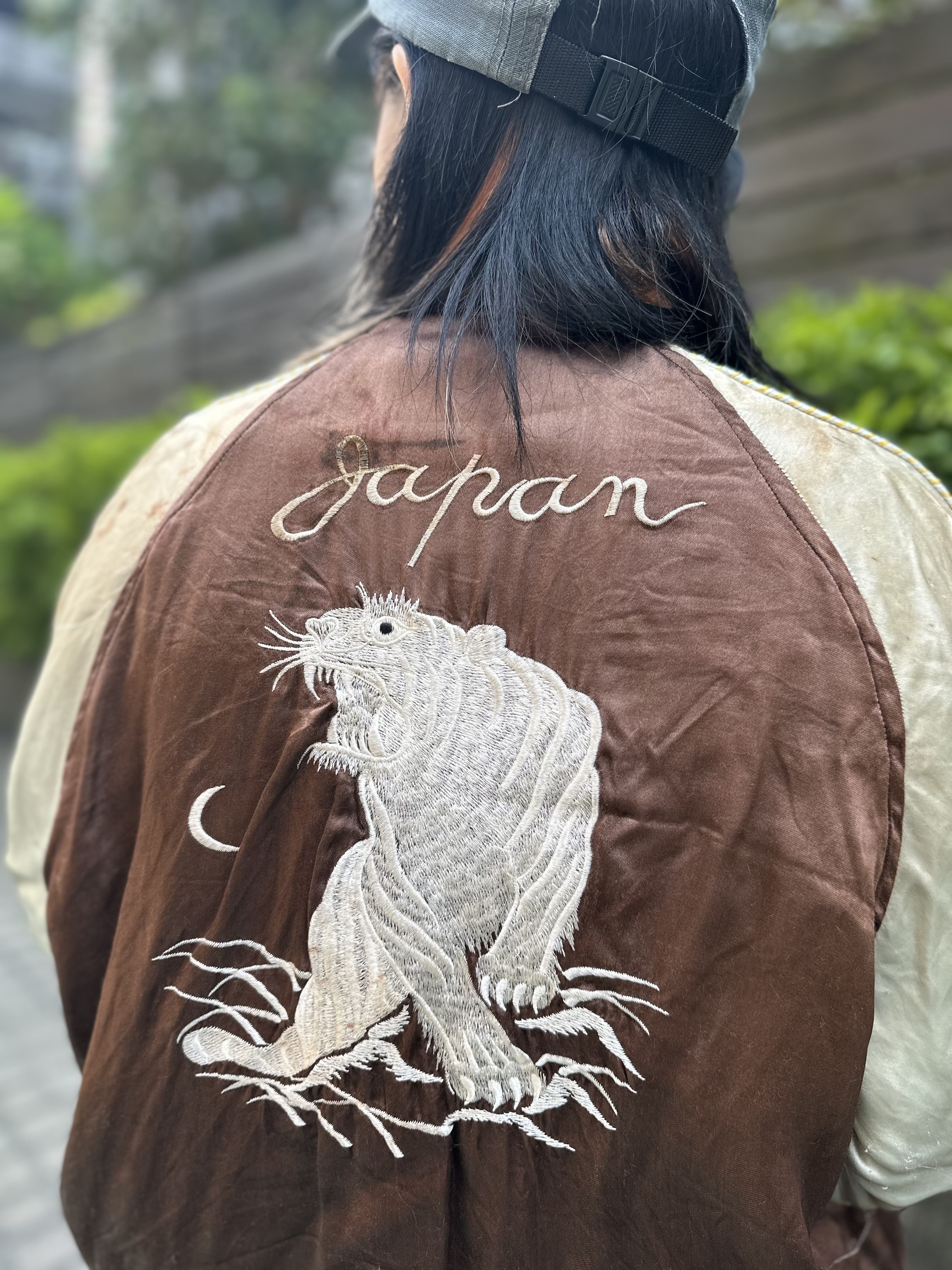 90s HOUSTON Reversible Souvenir Jacket ※Hard Worn