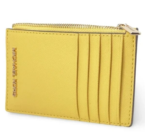 [S] MICHAEL KORS DAISY YELLOW 35F2GTVD2L JET SET TRAVEL MD TZ CARD CASE, 197853276406 (SMK1253)