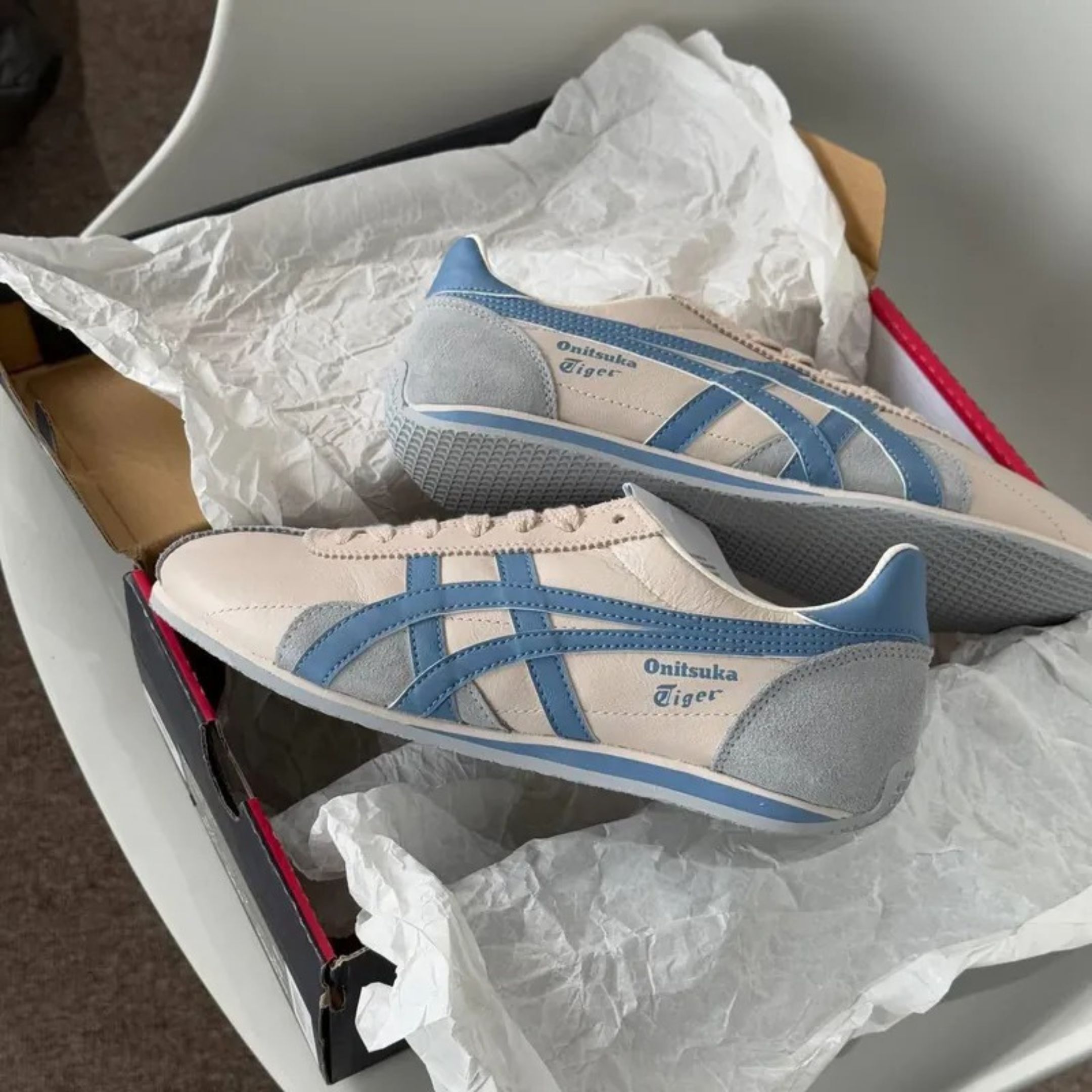 NICEDAY 代購 Onitsuka Tiger 鬼塚虎 Runspark 奶油 藍 水藍 天空藍 薄底 1183B480-250