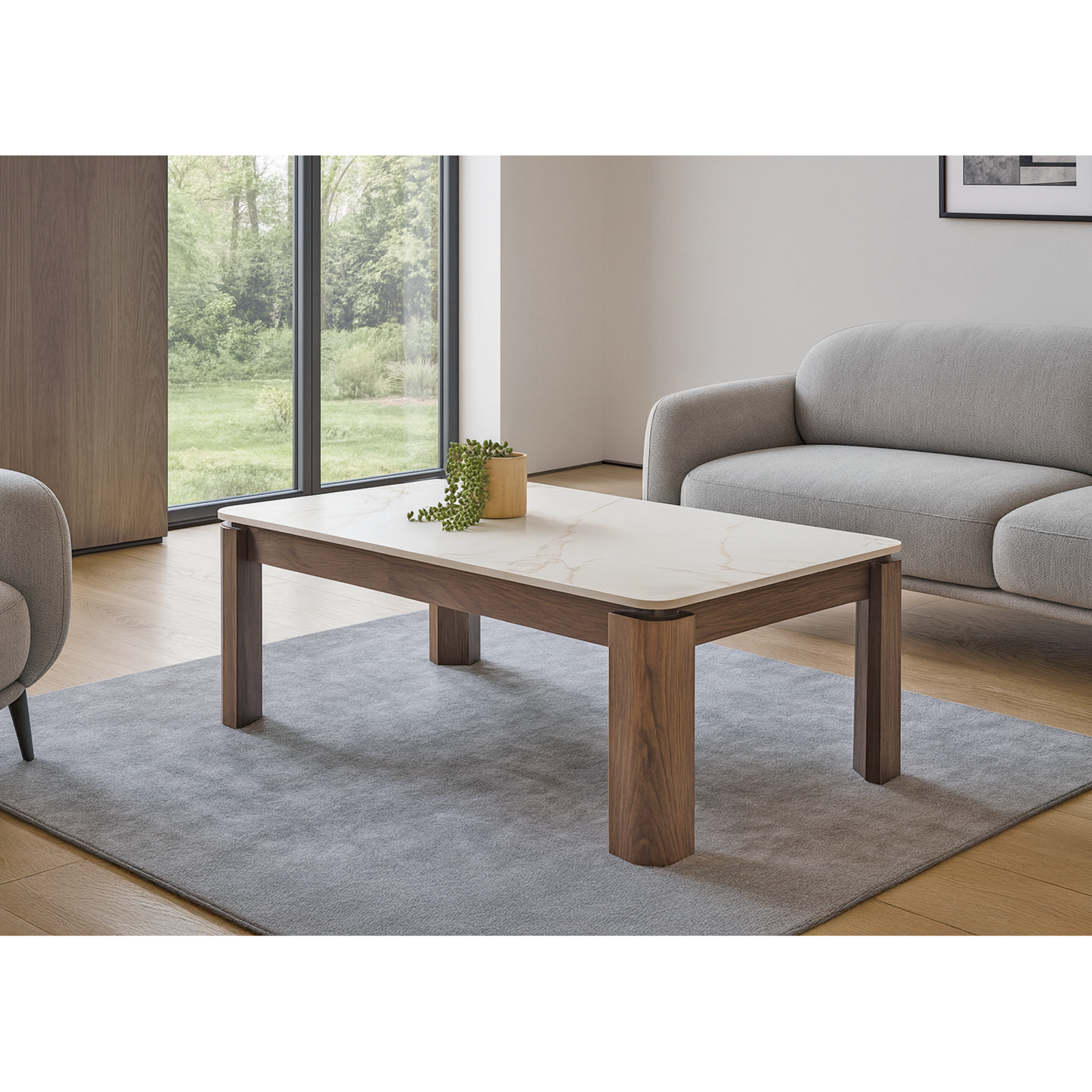 MAX 燒結石面長方茶几〔CB379〕