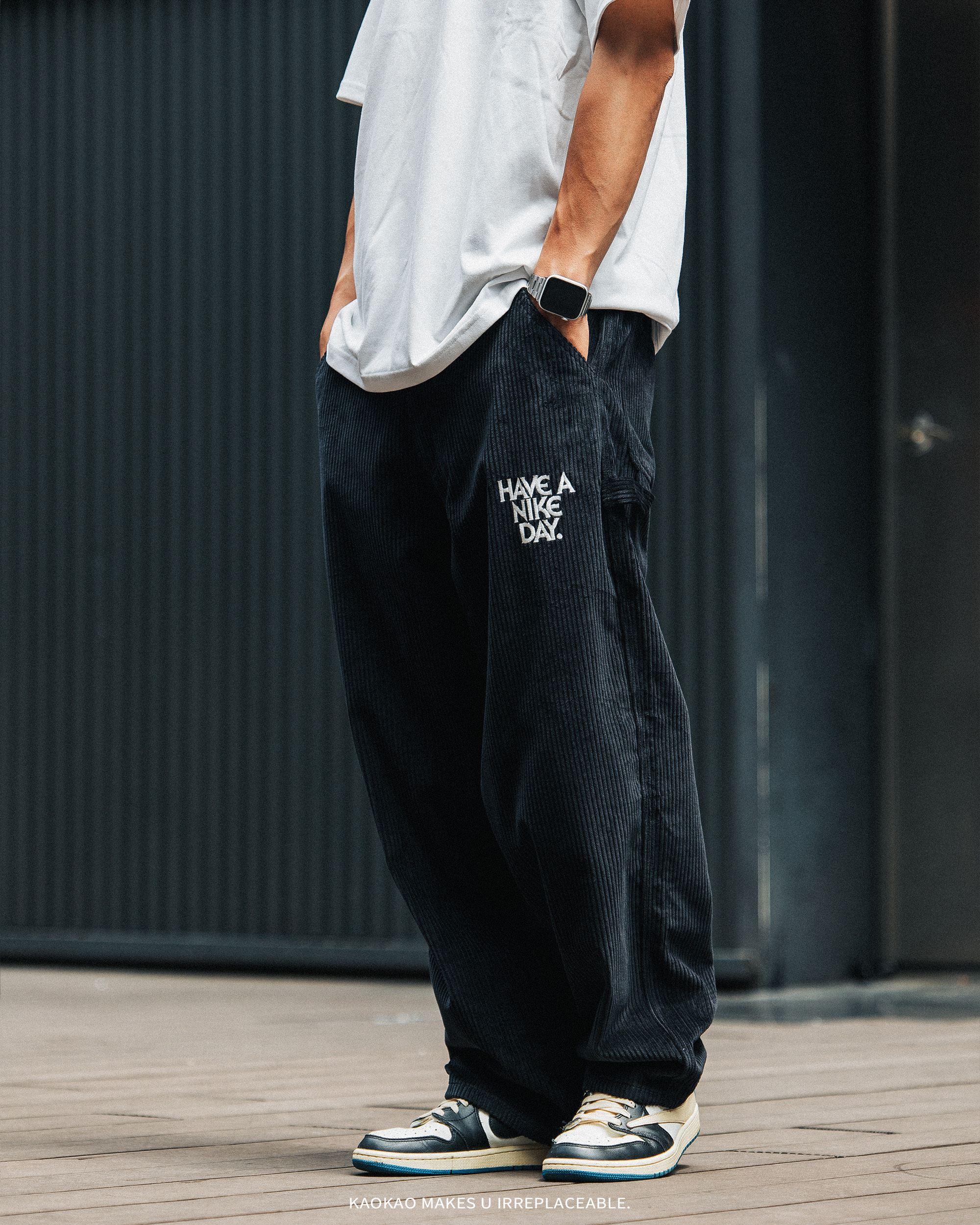 NIKE HAVE A NIKE DAY 燈心絨 工裝 直筒 長褲【HF0354-010】