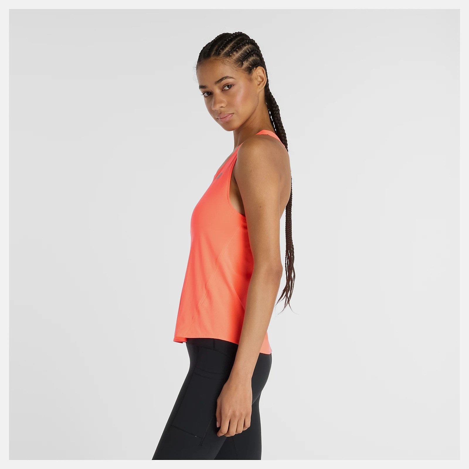 NEW BALANCE 背心 NB 橘紅 運動 排汗 無袖 上衣 女 WT41290URR