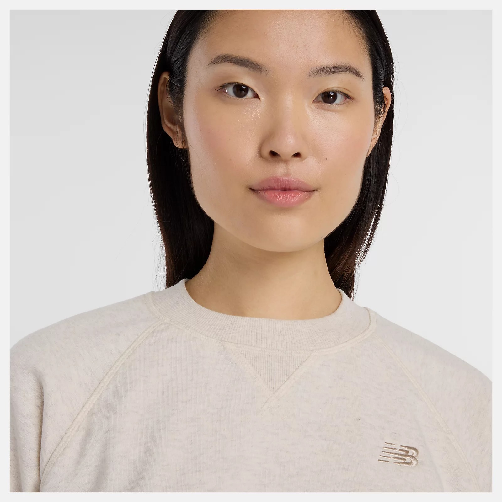 NEW BALANCE 短T NB 米色 短版 棉質 短袖衛衣 女 WT53521LIT