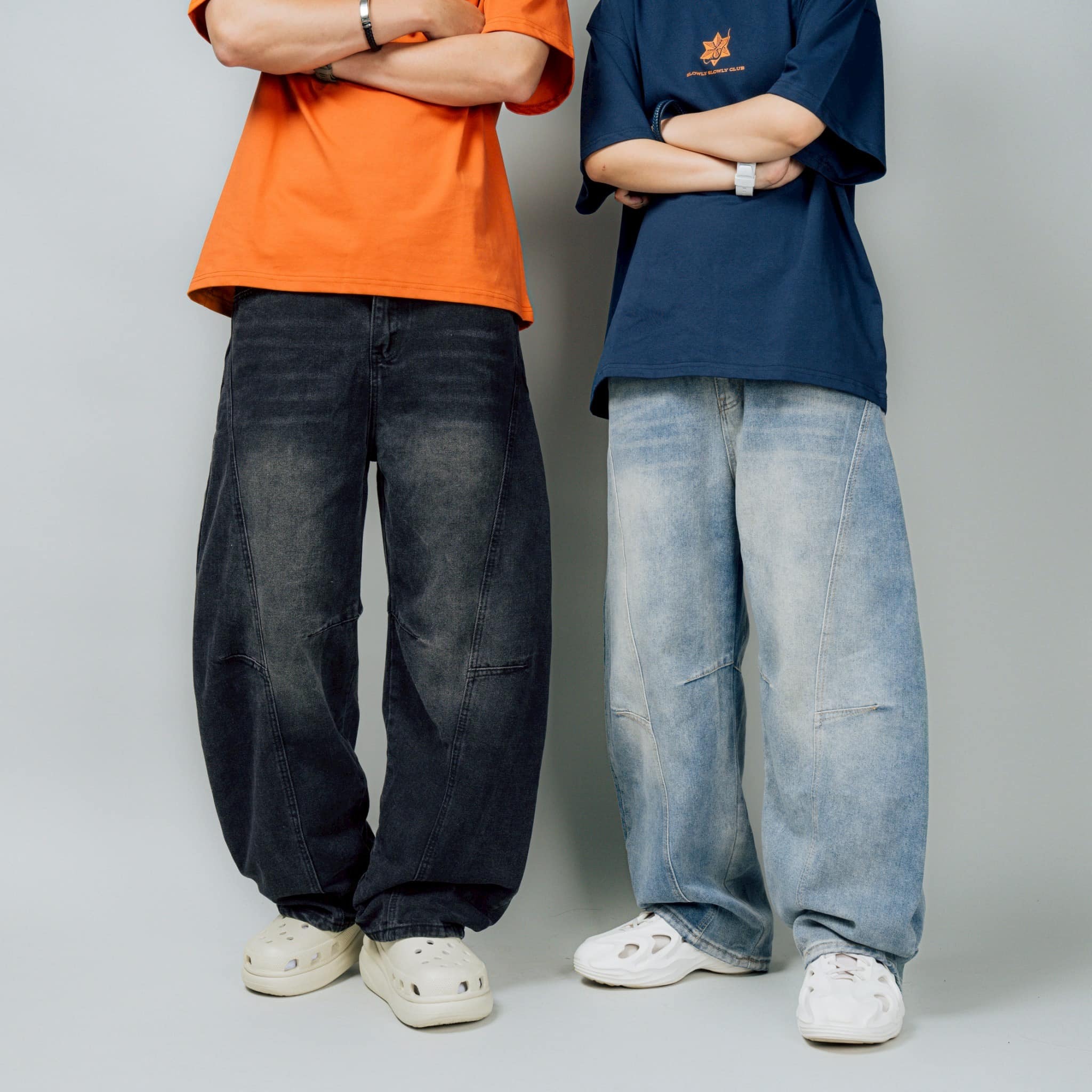 Doupicks 微彎刀立體剪裁牛仔褲 日系選品 v02