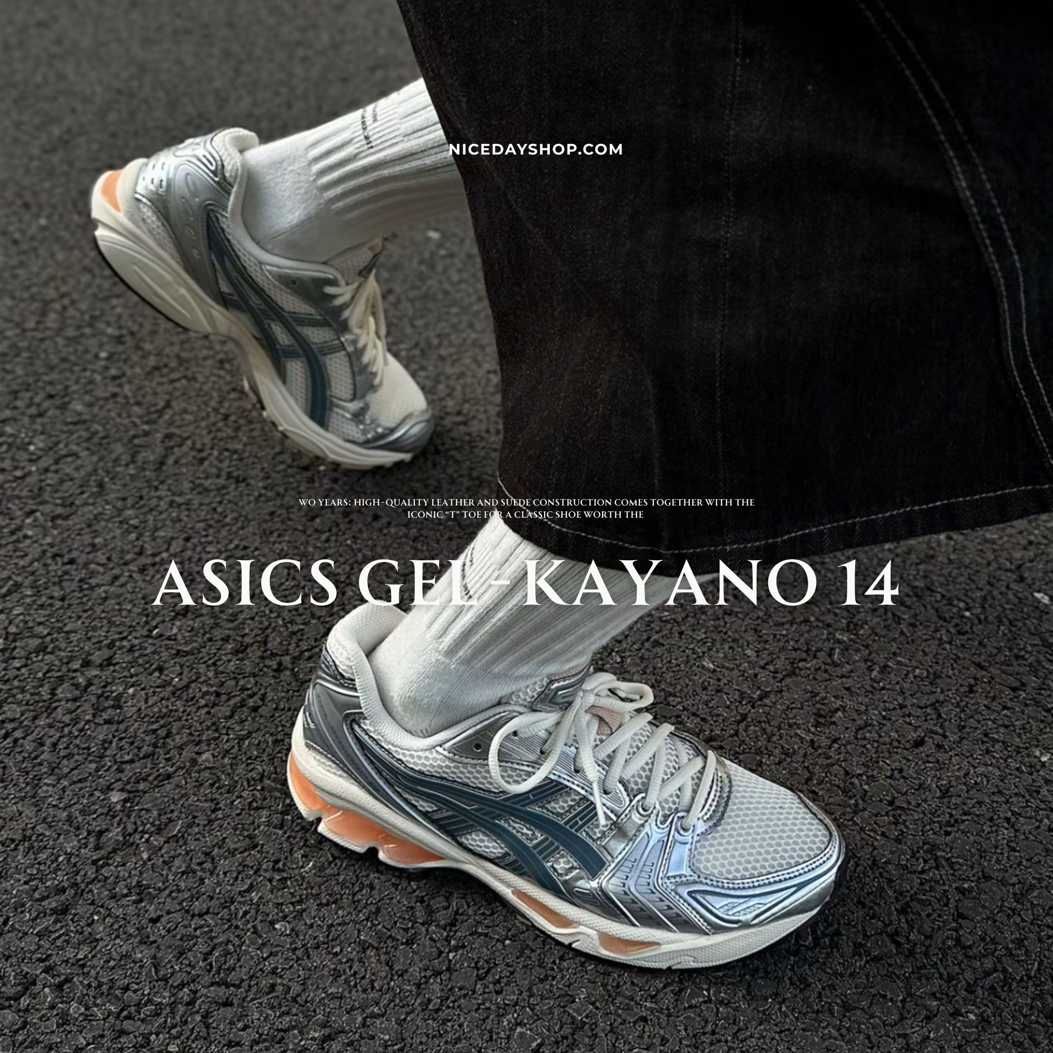 NICEDAY 代購 Asics GEL-KAYANO 14 銀藍 白銀 灰銀 藍橘 橘底 復古 奶油底 1203A537-109