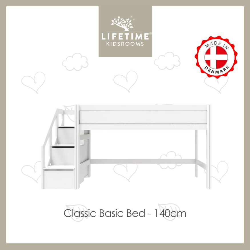 Lifetime Semi-High Bed with Staircase