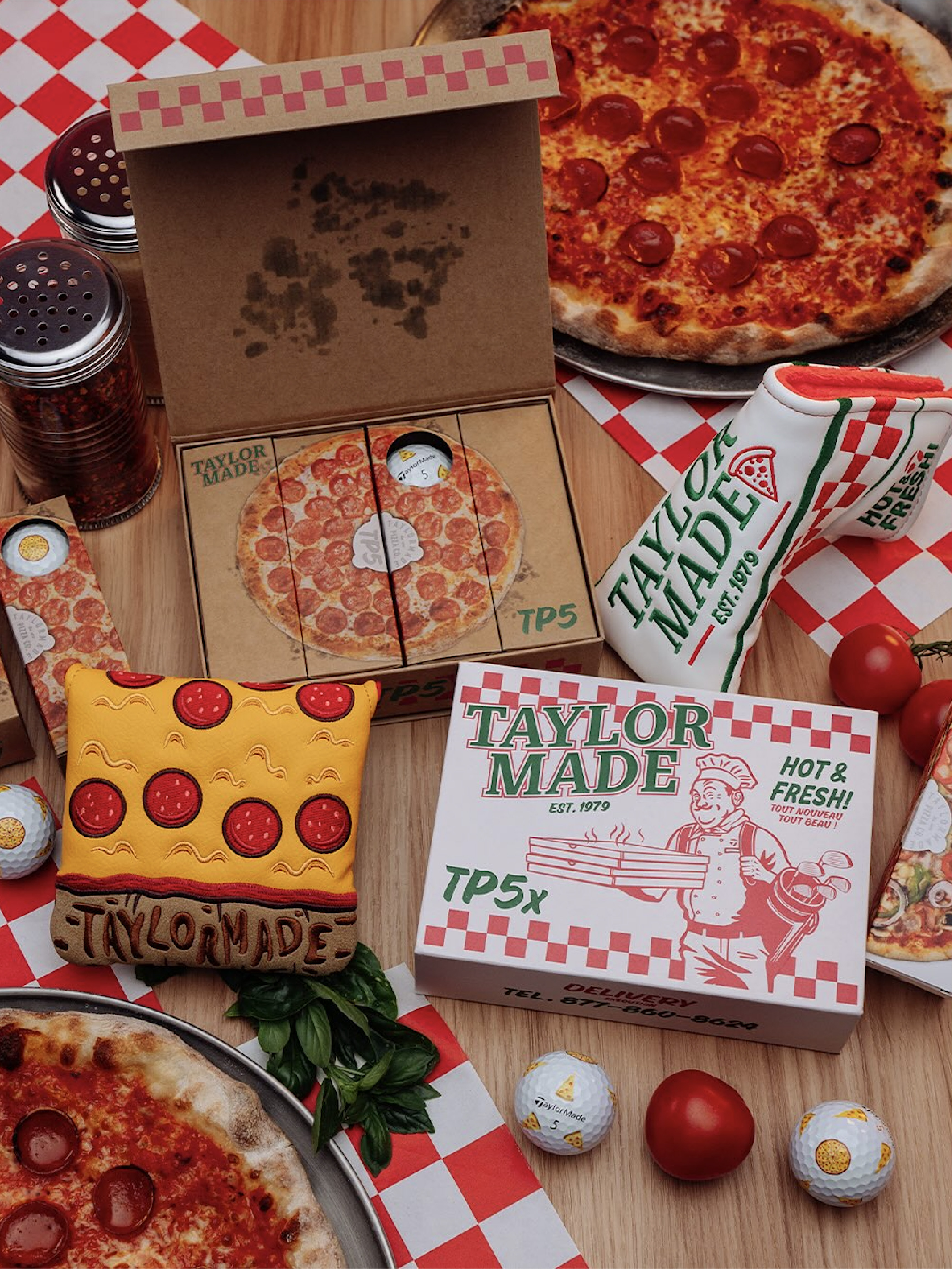 🍕【2025 限量】TaylorMade 披薩球TP5X Pix Pizza 高爾夫球五層球(12