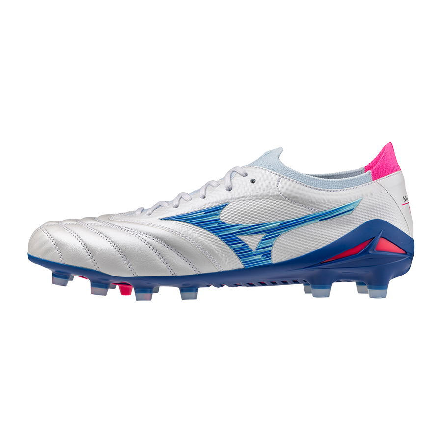 MIZUNO MORELIA IV β JAPAN 仿草/草地足球鞋 白藍粉色