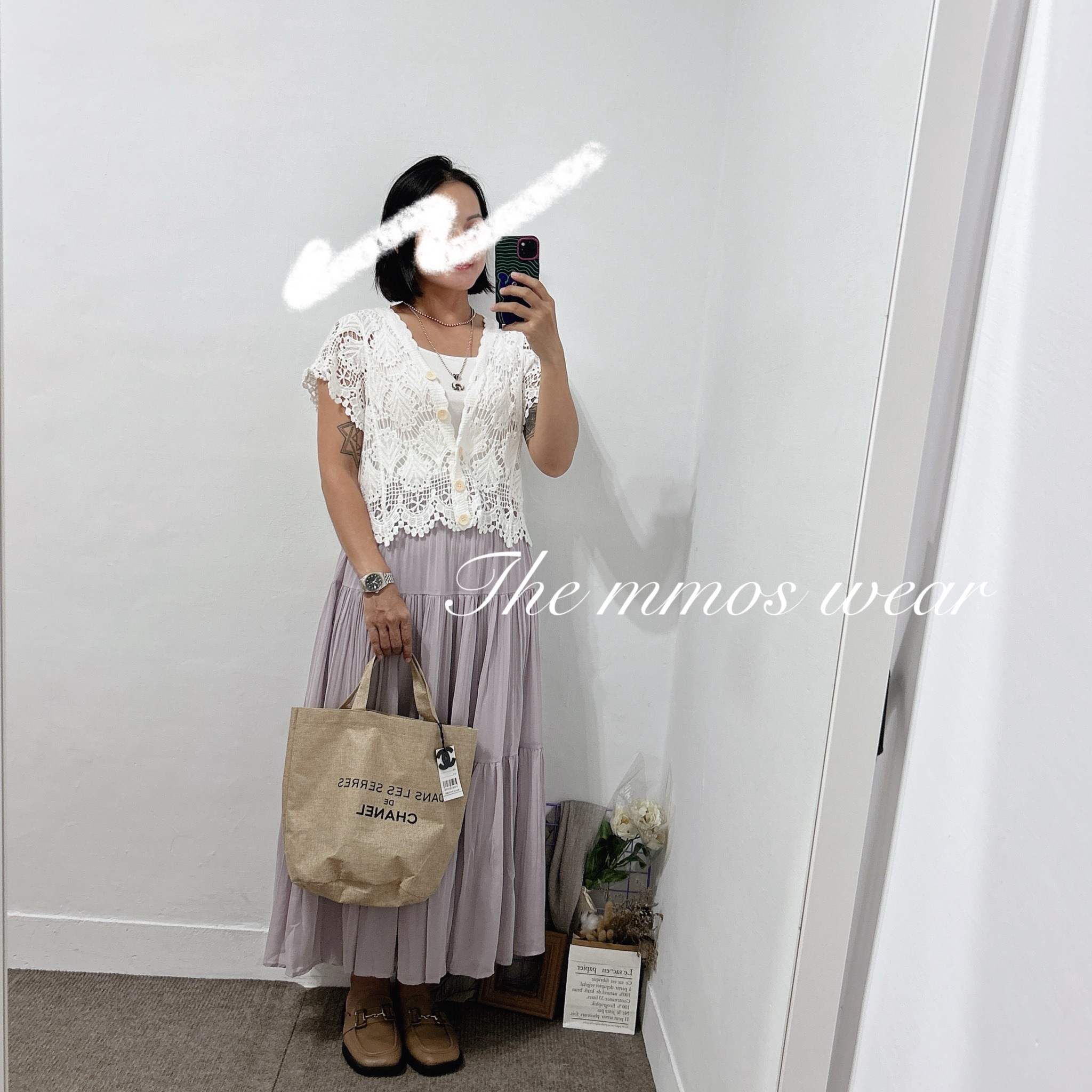 親膚蕾絲短袖開襟小外套